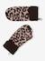 Ensemble fille léopard bonnet snood gants marron imprimé - vertbaudet enfant 