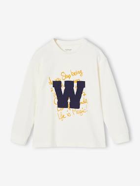 T-shirt lettre appliquée garçon - vertbaudet enfant Garçon-T-shirt lettre appliquée garçon