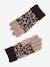 Ensemble fille léopard bonnet snood gants marron imprimé - vertbaudet enfant 