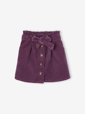 Jupe fille velours style paperbag - vertbaudet enfant Fille-Jupe fille velours style paperbag