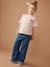 Pantalon fille large motifs fantaisie bleu foncé+denim gris - vertbaudet enfant 