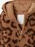 Hooded Jacket in Sherpa with Leopard Print for Girls printed brown - vertbaudet enfant 