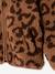 Hooded Jacket in Sherpa with Leopard Print for Girls printed brown - vertbaudet enfant 