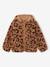 Hooded Jacket in Sherpa with Leopard Print for Girls printed brown - vertbaudet enfant 