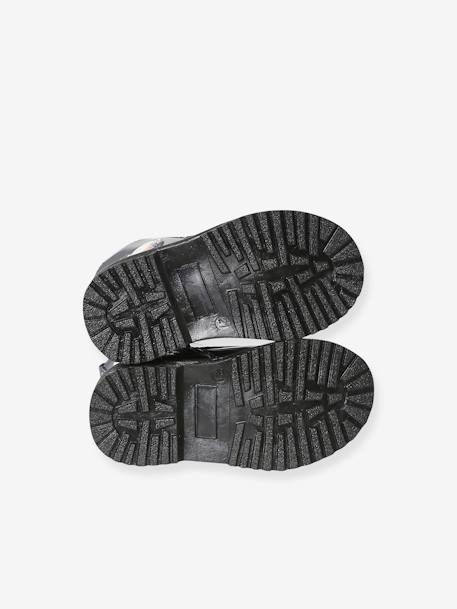 Boots coeur à lacets et zippées fille marine - vertbaudet enfant 