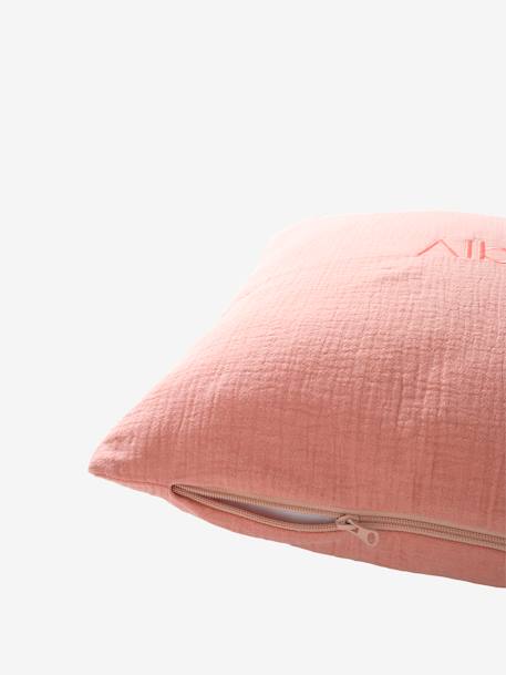 Cotton Gauze Animal Cushion cinnamon+rose+sage green - vertbaudet enfant 