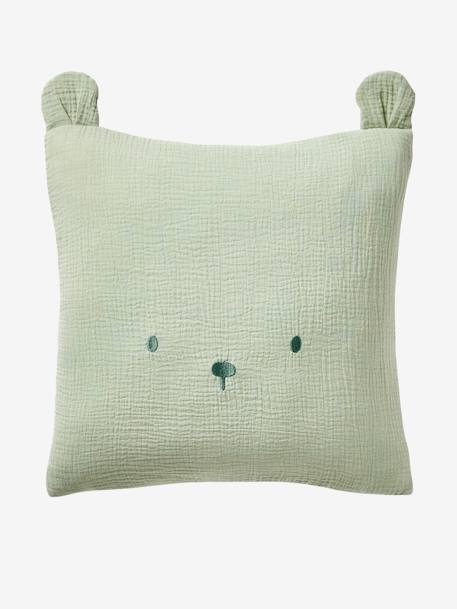 Cotton Gauze Animal Cushion cinnamon+rose+sage green - vertbaudet enfant 