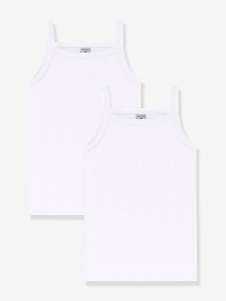 Lot de 2 chemises à bretelles blanches Petit Bateau blanc - vertbaudet enfant 
