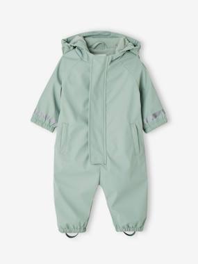 -Combinaison à capuche anti-pluie bébé doublée maille polaire