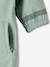 Water-Repellent Pramsuit with Hood, Lined in Polar Fleece, for Babies night blue+sage green - vertbaudet enfant 