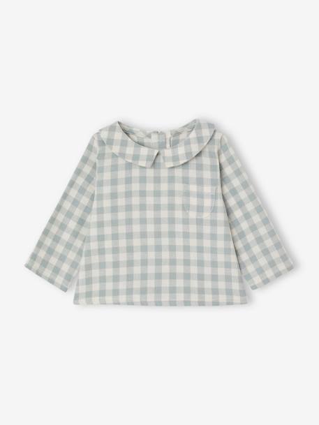 Shirt Bodysuit + Corduroy Trousers + Bandana Ensemble for Babies sage green - vertbaudet enfant 