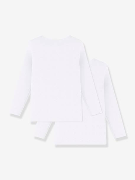 Pack of 2 white long-sleeved T-shirts PETIT BATEAU white - vertbaudet enfant 