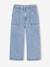 Jean fille large charpentier bleu clair+bleu moyen+denim gris - vertbaudet enfant 
