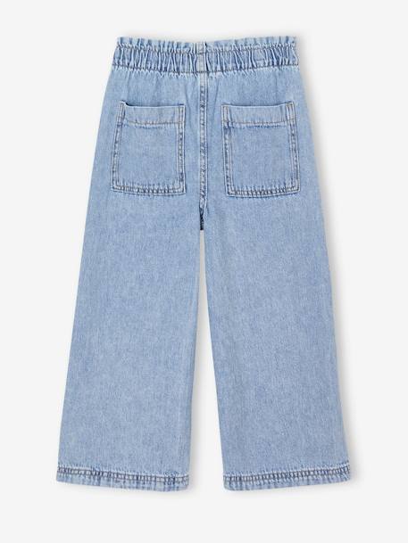 Jean fille large charpentier bleu clair+bleu moyen+denim gris - vertbaudet enfant 