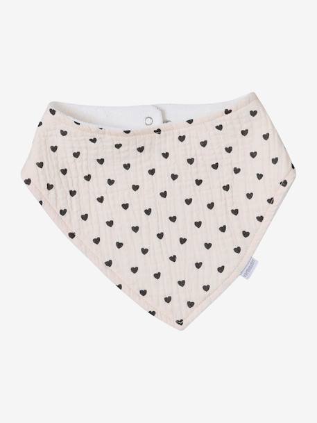 Lot 3 bavoirs bandanas en gaze de coton / éponge noisette - vertbaudet enfant 