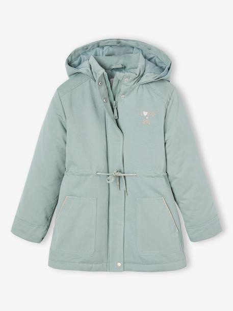 Parka fille 3 en 1 hiver à capuche DARK GREEN+kaki+PURPLE DARK+vert de gris - vertbaudet enfant 