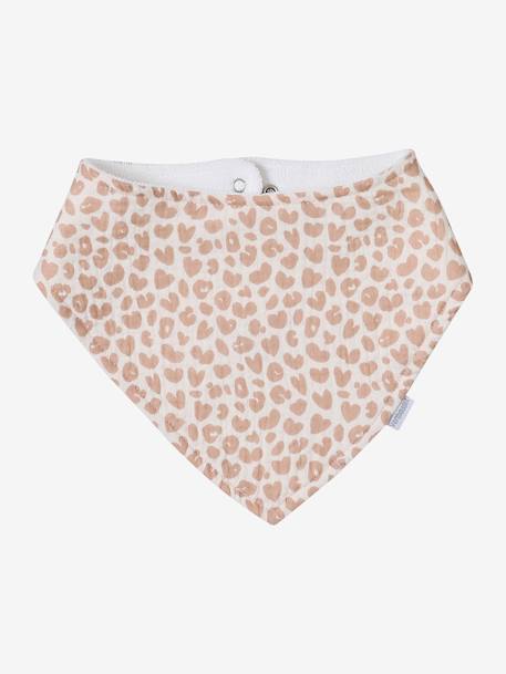 Lot 3 bavoirs bandanas en gaze de coton / éponge noisette - vertbaudet enfant 
