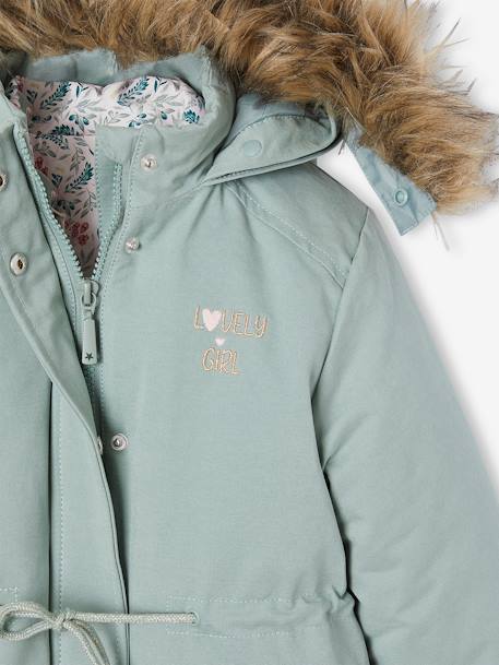 Parka fille 3 en 1 hiver à capuche DARK GREEN+kaki+PURPLE DARK+vert de gris - vertbaudet enfant 