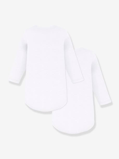 Lot de 2 bodies manches longues blanc - vertbaudet enfant 