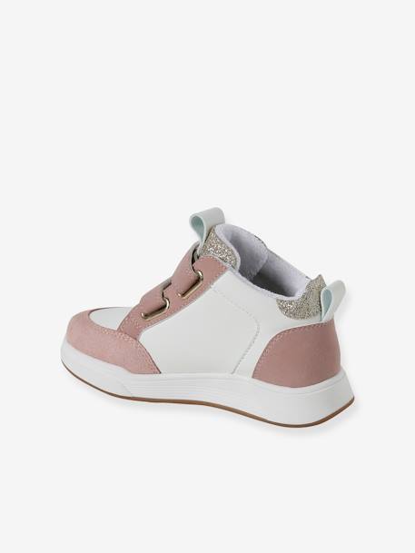 Baskets enfant fille synthétique à scratchs lot rose+marine - vertbaudet enfant 