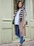 Manteau en drap de laine évolutif grossesse et post-partum noir+noisette - vertbaudet enfant 
