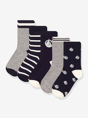 Lot de 5 paires de chaussettes garçon - vertbaudet enfant Garçon-Sous-vêtement-Lot de 5 paires de chaussettes garçon
