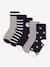 Pack of 5 pairs of boys' socks PETIT BATEAU marl grey - vertbaudet enfant 