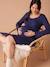 Nightie in Pointelle Knit for Maternity, by ENVIE DE FRAISE navy blue - vertbaudet enfant 