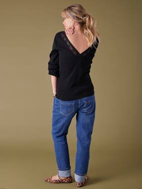 Pull décolleté dos dentelle grossesse - vertbaudet enfant -Pull décolleté dos dentelle grossesse