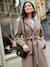 Manteau en drap de laine évolutif grossesse et post-partum noir+noisette - vertbaudet enfant 