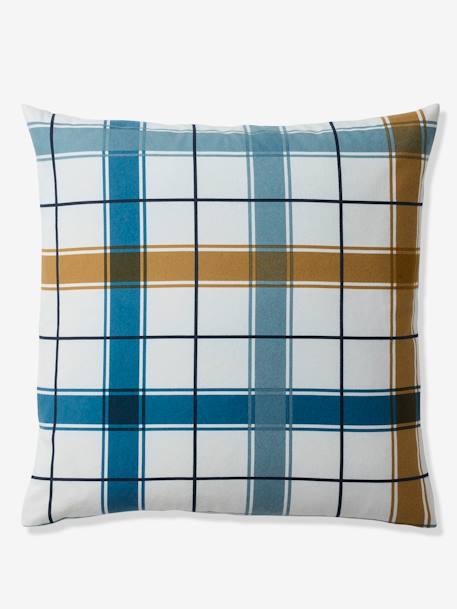 Parure housse de couette enfant et taie d'oreiller en flanelle RETRO WINTER, avec coton recyclé rayé marine - vertbaudet enfant 