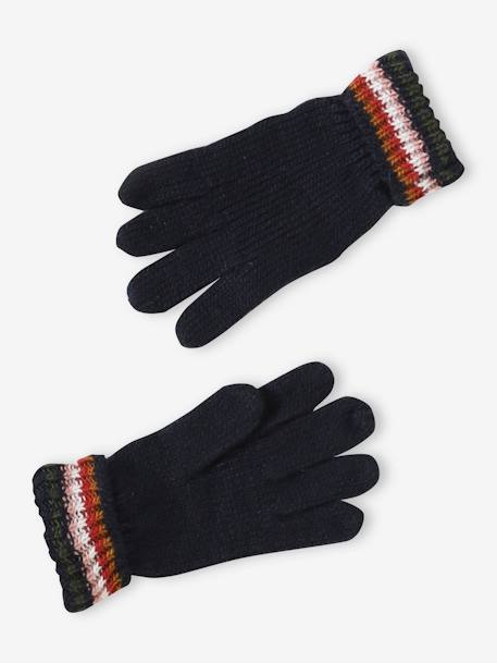 Beanie + Snood + Gloves/Mittens (2/3 Years) Set medium blue - vertbaudet enfant 