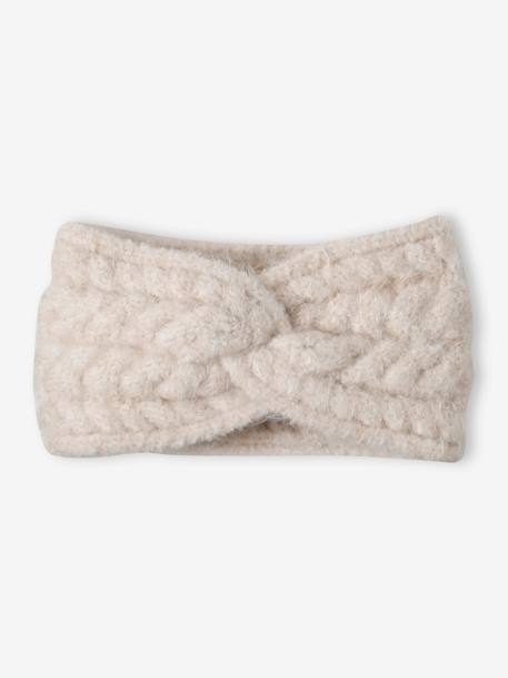 Cable Knit Headband For Girls ecru - vertbaudet enfant 