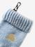 Heart Beanie + Snood + Mittens Set for Baby Girls crystal blue - vertbaudet enfant 