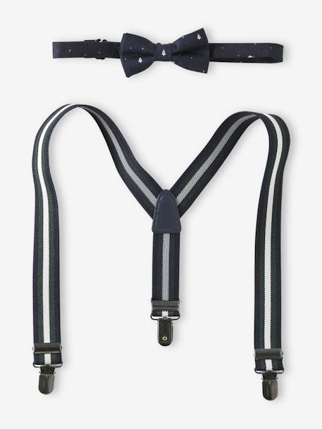 Bow Tie & Braces Set navy blue - vertbaudet enfant 