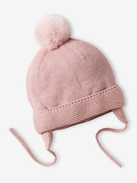 Beanie + Snood + Mittens Set for Baby Girls rosy - vertbaudet enfant 