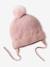 Ensemble bébé fille bonnet + snood + moufles rose poudré - vertbaudet enfant 