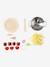 Set de spaghettis en bois FSC® et feutrine jaune - vertbaudet enfant 