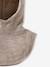 Jersey Knit Hood with Bib for Baby Girls marl beige+marl grey - vertbaudet enfant 