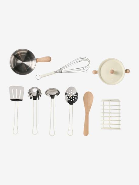 Set de cuisine en métal et bois FSC® écru - vertbaudet enfant 