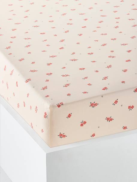 Fitted Sheet in Recycled Cotton for Children, Gipsy printed beige - vertbaudet enfant 