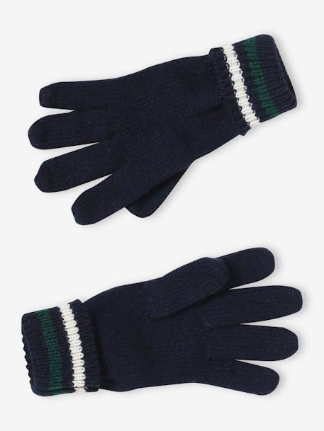 Ensemble bonnet + snood + gants Garçon marine - vertbaudet enfant 