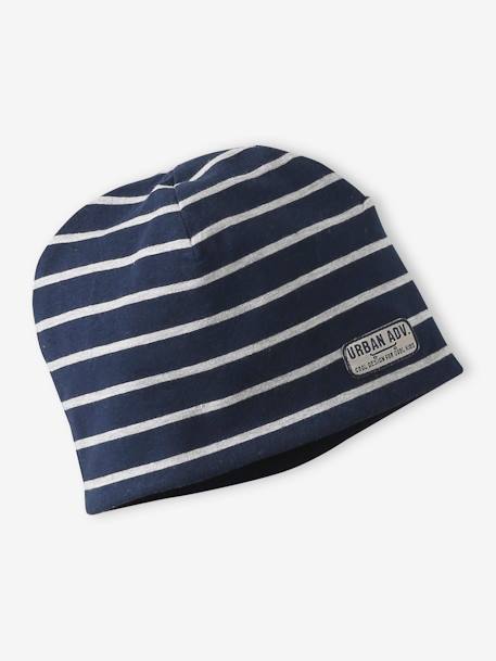 Ensemble rayé garçon bonnet + snood marine - vertbaudet enfant 
