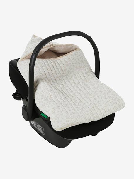 Nid d'ange en gaze de coton et fausse fourrure beige imprimé - vertbaudet enfant 