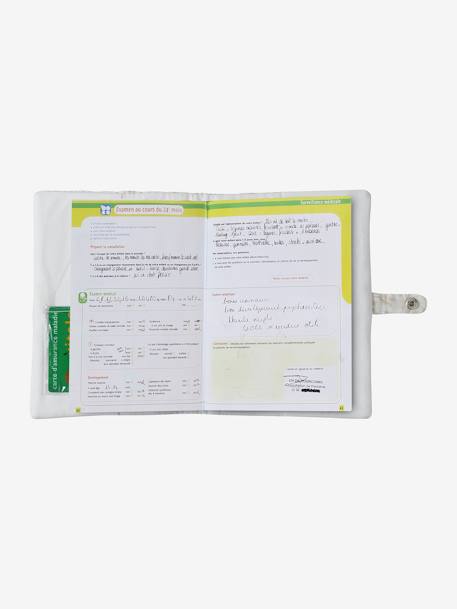 Protège carnet de santé en gaze de coton beige imprimé - vertbaudet enfant 