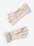 Beanie + Snood + Mittens Set in Shimmering Cable-Knit ecru+marl grey+PINK MEDIUM SOLID - vertbaudet enfant 
