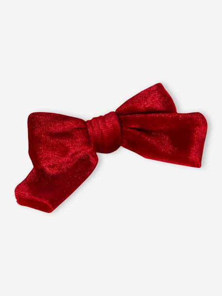 Alice Band & Hair Clip Set in Velour anthracite+red - vertbaudet enfant 