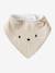 Lot 3 bavoirs bandanas en gaze de coton beige imprimé+BLANC+bleu grisé+cappuccino+écru+lot renard+lot vert panda+rose pâle+vert sauge - vertbaudet enfant 