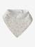 Lot 3 bavoirs bandanas en gaze de coton beige imprimé+BLANC+bleu grisé+cappuccino+écru+lot renard+lot vert panda+rose pâle+vert sauge - vertbaudet enfant 