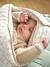 Nid d'ange en gaze de coton et fausse fourrure beige imprimé - vertbaudet enfant 